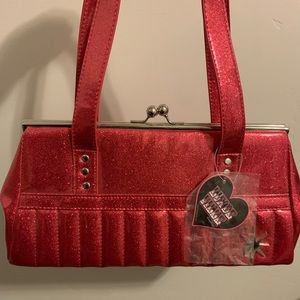 Lux De Ville Purse Handbag Hot Pink / Red NWT!!
